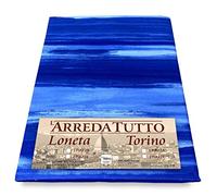 tex family - Tela decorativa, funda cubretodo: Maxi foulard para cubrir la cama, los sofás; elaborado con tejido Rio Blu, de 2 plazas