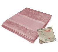 Tex family Tosca© - Juego de toallas de baño de rizo de algodón 100 % para bordar, punto de cruz, 1 + 1, cara y invitados (rosa antiguo)