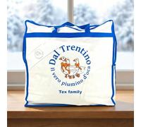 tex family Trentino edredón nórdico de Plumas de Ganso Invierno 100% Relleno Natural 360 g/m² - edredón cálido - Cassette, Tejido algodón, Certificado Oeko-Tex Standard 100 - Cm. 250x200