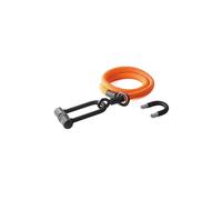 TEX-LOCK Candado en U con cable textil Eyelet 120 naranja ácido naranja