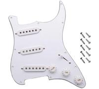 Tex Mex - Golpeador precableado para Stratocaster, 3 capas, color blanco
