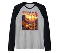 Texas 1845 Vacaciones Guadalupe Mountains National Park Camiseta Manga Raglan