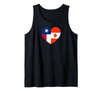 Texas and Canada Flags: Heart Shaped Unity Camiseta sin Mangas