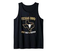 Texas BBQ Just Salt and Pepper Auténtica Parrilla Pitmaster Camiseta sin Mangas