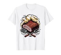 Texas BBQ Pitmaster Apron Vintage Badge Smoke Fire Art Camiseta