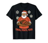 Texas BBQ Santa Brisket Funny Holiday Christmas Humor Design Camiseta
