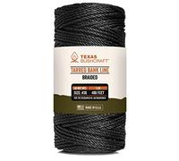 Texas Bushcraft - Cuerda alquitranada de nylon negro #36 para pescar, acampar y supervivencia al aire libre, fuerte, resistente a la intemperie, cuerda para trotline (1 libra (160 m), trenzada)
