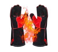 Texas Club Guantes de Barbacoa de Cuero | Resistentes a altas temperaturas - protección térmica para barbacoa y horno