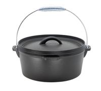 TEXAS CLUB Olla de hierro fundido Dutch Oven, Olla de hierro fundido con tapa