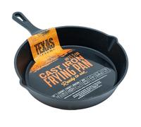 TEXAS CLUB - Sartén de Hierro Fundido para Freír, Pancakes, Tortillas, Carne o Verduras, Ideal para Barbacoa y Cocina, Sartén para BBQ Amada por los Profesionales, Diámetro 15,5 cm