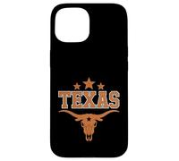 Texas Cowboy Skull Western Rodeo Cowboy Carcasa para iPhone 15