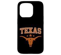 Texas Cowboy Skull Western Rodeo Cowboy Carcasa para iPhone 15 Pro