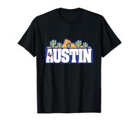 Texas Desert Landscape Austin Travel Retro Minimalista Camiseta