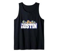 Texas Desert Landscape Austin Travel Retro Minimalista Camiseta sin Mangas