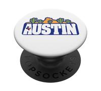 Texas Desert Landscape Austin Travel Retro Minimalista PopSockets PopGrip Adhesivo