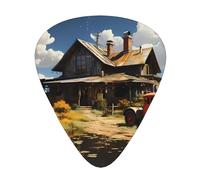 Texas Farm Tractor - Púas de guitarra resistentes al desgaste para guitarra, bajo, guitarra eléctrica, ukelele, finas, medianas, pesadas, 12 púas de guitarra