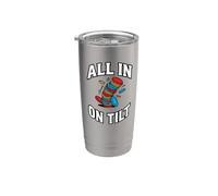 Texas Holdem Poker Player All In On Tilt Vaso térmico de acero inoxidable de doble pared