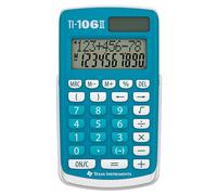 Texas Instruments TI-106 II - Calculadora científica Solar, Una calculadora de Bolsillo Duradera y fácil de Usar con Cuatro Operaciones aritméticas básicas, EN/GR/DU/FR