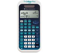 Texas Instruments TI College Plus - Calculadora científica (Panel Solar y batería), Color Azul y Blanco