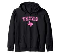Texas Lone Star State Vintage Desert Texan Cowboy TX Rosa Sudadera con Capucha