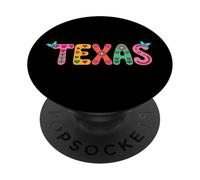 Texas Retro Aesthetic Floral Boho Design for Women and Girls PopSockets PopGrip Adhesivo