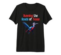 Texas Running The Roads Rojo Blanco Azul Roadrunner Camiseta Premium