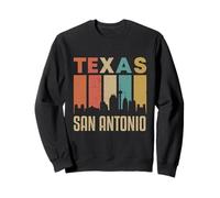 Texas San Antonio City Skyline Vintage Retro Colores 70s 80s Sudadera