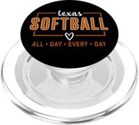 Texas Softball Vintage Mens Kids Team Retro Softball Fan PopSockets PopGrip para MagSafe