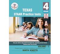 Texas State (STAAR) , 4th Grade MATH Practice Tests ,Volume 1