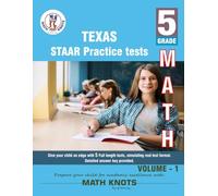 Texas State (STAAR) , 5th Grade MATH Practice Tests ,Volume 1