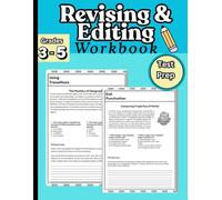 Texas Test Prep Revising and Editing Workbook, Grammar Workbook Grades 3, 4, 5, Writing Practice