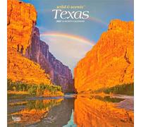 Texas Wild & Scenic 2027 12 X 24 Inch (Hanging) Monthly Square Wall Calendar Plastic-Free