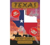 Texas Word Search: A Texas Themed Word Find Puzzle Book | for Adults, Teens, and Seniors | Over 50 Puzzles | 110 Pages | 6x9 inches