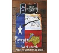 Texas Word Search Puzzle Book: Word Searches with Easy to Read Print about Texas | 6x9 inches, 110 pages | 50+ puzzles ... Gift for Vacations, Holidays and Free Times