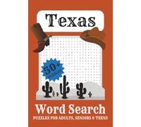 Texas Word Search Puzzle Book: Word Searches with Easy to Read Print about Texas, Cowboys, Southern Culture and More | 6x9 inches, 110 Pages | 50+ ... Gift for Vacations, Holidays, and Free Times
