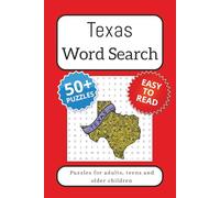 Texas Word Search Puzzle Book: Word Searches with Easy to Read Print about Texas, its Culture, Geography and more | 6x9 inches, 110 pages | 50+ Puzzles ... Gift for Vacations, Holidays and Free Times
