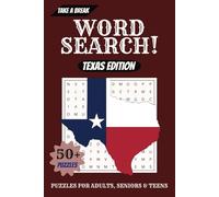 Texas Word Search Puzzle Book: Word Searches with Easy to Read Print on Texas Cities, History, Landmarks, & More | 6x9 inches, 110 pages | 50+ Puzzles... Gifts for Vacations, Holidays, and Free Times