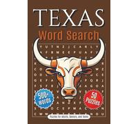 Texas Word Search: Word Search Puzzles with Easy to Read Print about Celebrating Texas Landmarks, Culture, and the Wild West | 6x9, 100 pages | 50 ... Gift for Vacation, Holidays, and Relaxation