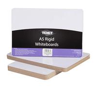 Texet | A5 | Pizarra blanca lisa | Paquete de 10 | Tablero rígido | Somos un proveedor de productos de educación aprobado