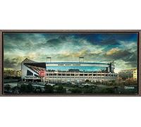 TEXFOTO Cuadro Enmarcado - Estadio Vicente Calderón Madrid - Fotografía artística y Moderna Listo para Colgar - Hecho a Mano en España (15_x_30_cm)
