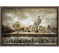 TEXFOTO Cuadro Enmarcado - Fuente de Cibeles en Madrid- Fotografía artística y Moderna Listo para Colgar - Hecho a Mano en España (40_x_60_cm)