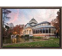 TEXFOTO Cuadro Enmarcado - Palacio de Cristal en el Retiro Madrid - Fotografía artística y Moderna Listo para Colgar - Hecho a Mano en España (20_x_30_cm)