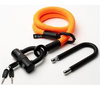 Texlock U-lock con cable textil Ojal 100cm U/X -lock acid / naranja