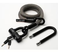 Texlock U-lock con cable textil Ojal 100cm U/X -lock electric / gris