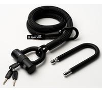 Texlock U-lock con cable textil Ojal 100cm U/X -lock ónix / negro