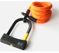 Texlock U-lock con cable textil Ojal acid / naranja 160 cm D-lock