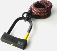 Texlock U-lock con cable textil Ojal chateau / rojo M - 120cm D-lock