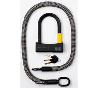 Texlock U-lock con cable textil Ojal electric / gris M - 120cm D-lock