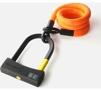 Texlock U-lock con cable textil Ojal M - 120cm acid / naranja D-lock