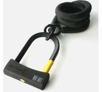 Texlock U-lock con cable textil Ojal ónix / negro D-lock M - 120cm